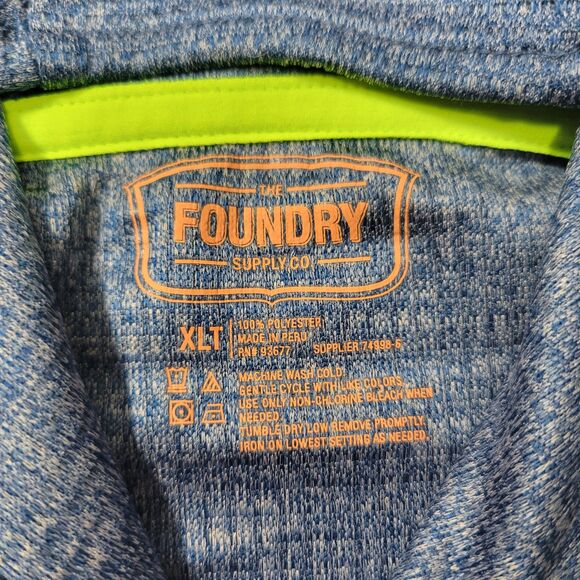 Foundry Men's SS Hooded Pullover Blue XLT - Picture 2 of 9